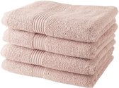 TODAY Set de 4 serviettes de bain 100% coton - 50x100 cm - Rose sable