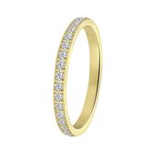 Stalen goldplated ring met stenen