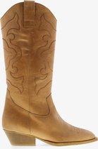 Tango | Nina oblique 7-e high tan leather western boot - natural heel/sole | Maat: 40