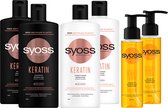 Syoss Keratin Shampoo & Conditioner + Beauty Elixir Absolute Haarolie Pakket