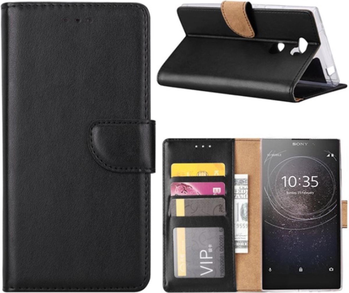 LuxeBass Hoesje geschikt voor Sony Xperia L2 - Bookcase Zwart - portemonnee hoesje - telefoonhoes - gsm hoes - telefoonhoesjes