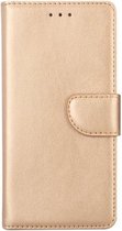 Étui LuxeBass adapté pour Huawei P9 Lite (2017) - Bookcase Or - étui portefeuille - bibliothèque - couverture de livre - étui de livre - couverture de livre