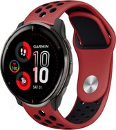 Strap-it Garmin Venu 2 Plus sport band - rood/zwart