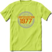 1977 Limited Edition Ring T-Shirt | Zilver - Goud | Grappig Verjaardag en Feest Cadeau Shirt | Dames - Heren - Unisex | Tshirt Kleding Kado | - Groen - 3XL