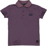 Levv jongens polo t-shirt Vidar Maroon Dusty Stripe