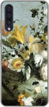 Geschikt voor Samsung Galaxy A50 hoesje - Bloemen - Oude meesters - Barok - Siliconen Telefoonhoesje