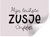 Stickers muraux - Citations - Proverbes - Ma soeur la plus mignonne - Soeur - 160x120 cm - Feuille adhésive XXL
