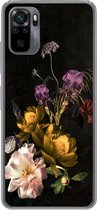 Coque Xiaomi Redmi Note 10 Pro - Bloem - Motifs - Plantes - Coque de téléphone en Siliconen - Cadeaux de chaussures - Petits cadeaux - Sinterklaas pour les grands enfants