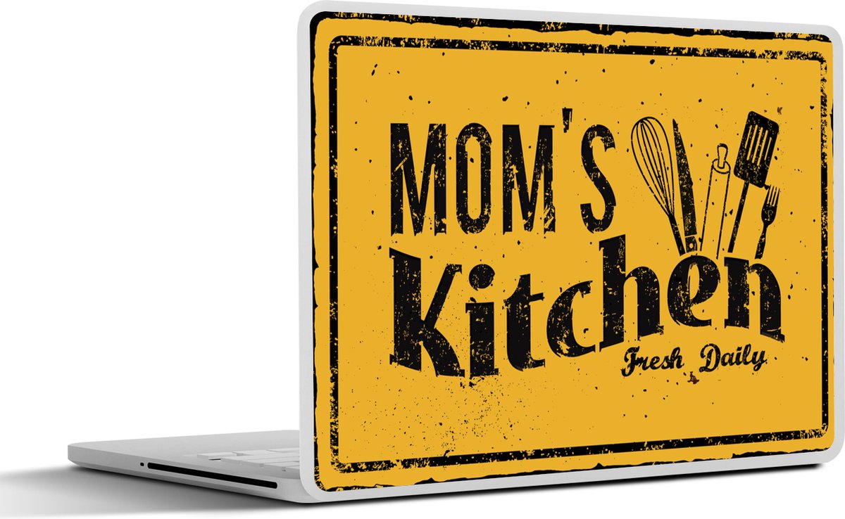 Laptop sticker - 17.3 inch - Keuken - Mama - Vintage - 40x30cm - Laptopstickers - Laptop skin - Cover - Cadeau voor vrouw