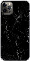 Coque iPhone 12 Pro Max - Marbre - Zwart - Natuursteen - Coque de téléphone en Siliconen