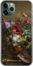 Geschikt voor iPhone 11 Pro hoesje - Stilleven met bloemen in een Griekse vaas - Oude meesters - Kunst - Siliconen Telefoonhoesje