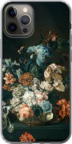 Geschikt voor iPhone 12 Pro hoesje - Stilleven met bloemen - Oude meesters - Kunst - Siliconen Telefoonhoesje