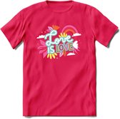 Love is Love | Pride T-Shirt | Grappig LHBTIQ+ / LGBTQ / Gay / Homo / Lesbi Cadeau Shirt | Dames - Heren - Unisex | Tshirt Kleding Kado | - Roze - XL