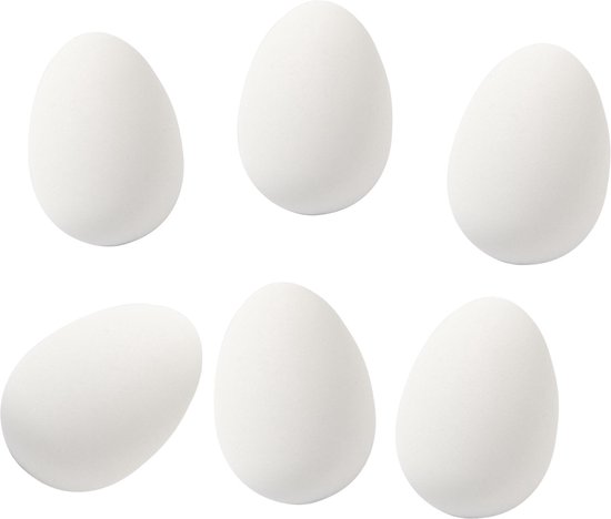 verticaal Algebra meteoor 18x Witte kleine kunststof kwartel eieren hobby/knutsel materiaal 4 cm -  Paaseieren maken | bol.com