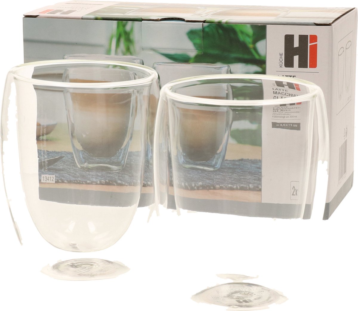 Set van 2x stuks dubbelwandige koffieglazen/theeglazen 350 ml - cl - Glazen | bol.com