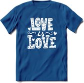 Love Is Love | Pride T-Shirt | Grappig LHBTIQ+ / LGBTQ / Gay / Homo / Lesbi Cadeau Shirt | Dames - Heren - Unisex | Tshirt Kleding Kado | - Donker Blauw - L