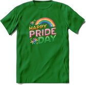 Pride Day | Pride T-Shirt | Grappig LHBTIQ+ / LGBTQ / Gay / Homo / Lesbi Cadeau Shirt | Dames - Heren - Unisex | Tshirt Kleding Kado | - Donker Groen - 3XL