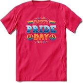 Pride Day | Pride T-Shirt | Grappig LHBTIQ+ / LGBTQ / Gay / Homo / Lesbi Cadeau Shirt | Dames - Heren - Unisex | Tshirt Kleding Kado | - Roze - S