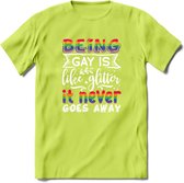 Gay Glitter | Pride T-Shirt | Grappig LHBTIQ+ / LGBTQ / Gay / Homo / Lesbi Cadeau Shirt | Dames - Heren - Unisex | Tshirt Kleding Kado | - Groen - S