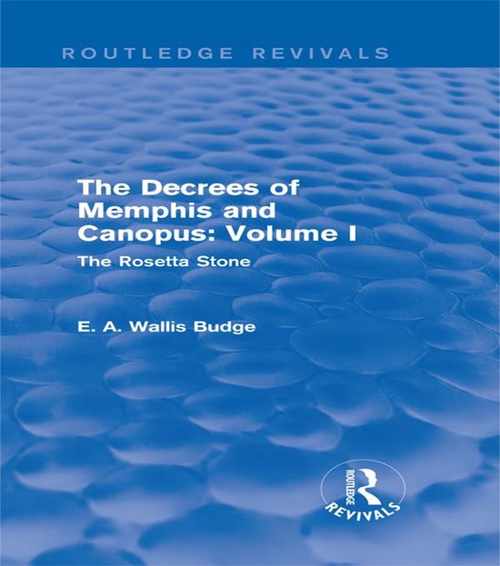 The Decrees of Memphis and Canopus - cover