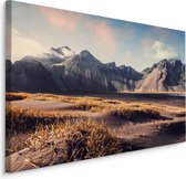 Schilderij - Vestrahorn Berg, IJsland, Premium Print