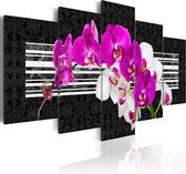 Schilderij - Modest orchids.