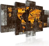 Schilderij - Hidden Treasure (World Map).