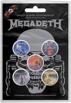 Megadeth - Vic Rattlehead Badge/button - Set van 5 - Multicolours