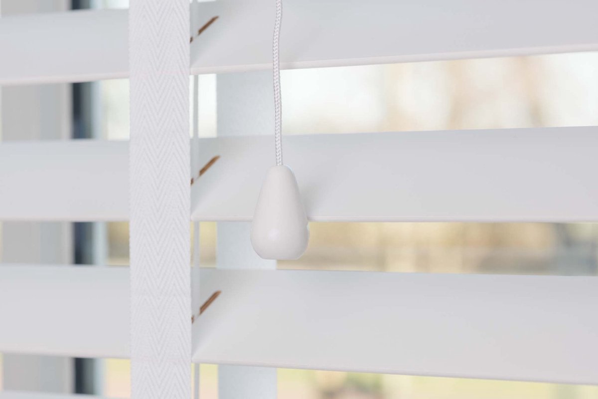 Dutchblinds® Houten Jaloezieën - 50mm - Wit - 150 x 250 cm - Breedtematen van 40 t/m 300 cm