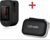 Pulse Saturatiemeter | Oximeter en Hartslagmeter | OLED Scherm met Tasje - Zwart