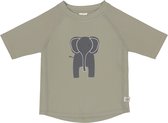Lässig - UV-Shirt met korte mouwen voor kinderen - Olifant - Olijf - maat 74-80cm