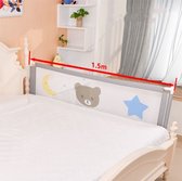 Playm Bedhekje Voor Kinderen - 150cm - Barrière - Bed Veiligheidshek Voor Baby & Peuter - Bedrail - Bedrand - Bedhek - Valbescherming