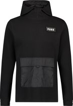 Purewhite -  Heren Regular Fit   Hoodie  - Zwart - Maat M