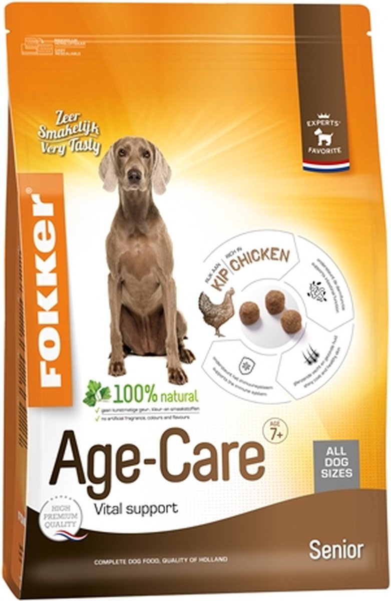 Fokker age-care senior hondenvoer 13 kg