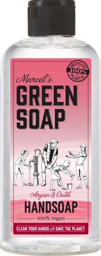 Marcel's Green Soap Handseife Nachfüllpack – Argan & Oudh, 6x500 Ml, Vegan, 97% Biologisch Abbaubar