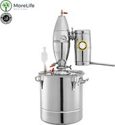 MoreLife Alcohol Distilleerder - RVS Alcohol Distilleerketel - 20 Liter Alcohol Distilleerder - Biermaker - Distilleer Ketel 20 Liter - Roestvrij staal Distilleer Ketel