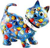 Pomme pidou Kat Kiki - Spaarpot - Medium - Air Balloons Trueblue (zonder wit bandje!)
