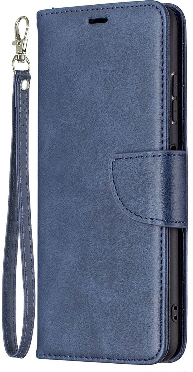 Mobigear Telefoonhoesje geschikt voor Samsung Galaxy A22 5G Hoesje | Mobigear Excellent Bookcase Portemonnee | Pasjeshouder voor 3 Pasjes | Telefoonhoesje voor Pinpas / OV Kaart / Rijbewijs - Blauw