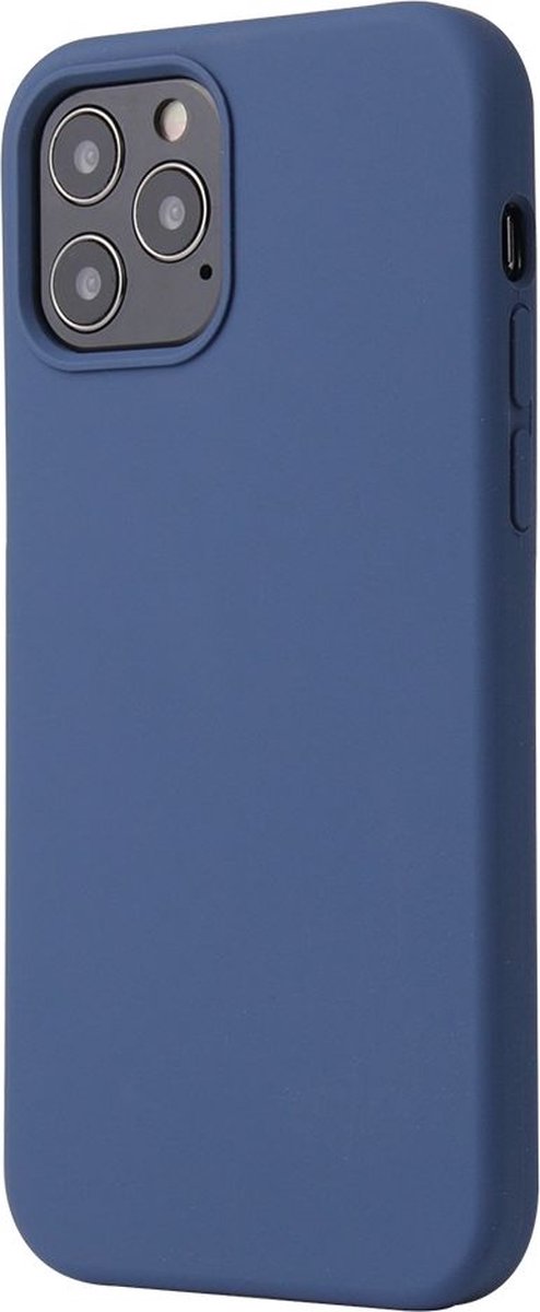 Mobigear Hoesje geschikt voor Apple iPhone 12 Pro Siliconen Telefoonhoesje | Mobigear Rubber Touch Backcover | iPhone 12 Pro Case | Back Cover - Marineblauw