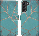 iMoshion Design Softcase Book Case Samsung Galaxy S22 Plus hoesje - Blue Graphic