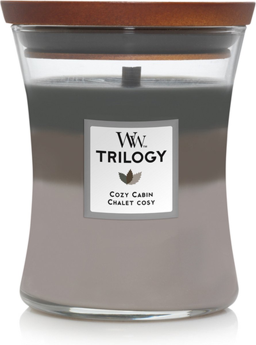 WoodWick Medium Hourglass Trilogy geurkaars | Island Getaway | met houten lont | Brandtijd: tot wel 60 uur