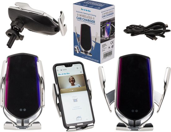 Out of the blue - Draadloze GSM lader - telefoon houder voor in de auto