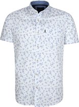 Vanguard - Overhemd Bloemen Wit - XXL - Heren - Regular-fit