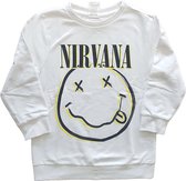 Nirvana - Inverse Happy Face Sweater/trui kids - Kids tm 8 jaar - Wit