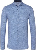 Desoto - Overhemd Kent Blauw Bloemen - XL - Heren - Slim-fit
