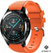 Siliconen Smartwatch bandje - Geschikt voor  Huawei Watch GT / GT 2 siliconen bandje - oranje - 42mm - Strap-it Horlogeband / Polsband / Armband