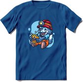Mining Wolf - Crypto T-Shirt Kleding Cadeau | Dames / Heren / Unisex | Bitcoin / Ethereum shirt | Grappig Verjaardag kado | Tshirt Met Print  Prijs - Donker Blauw - 3XL