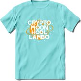 Crypto Moon - T-Shirt Kleding Cadeau | Dames / Heren / Unisex | Bitcoin / Ethereum shirt | Grappig Verjaardag kado | Tshirt Met Print  Prijs - Licht Blauw - M