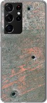 Coque pour Samsung Galaxy S21 Ultra - Messing - Imprimé rouille - Vieilli - Coque de téléphone en Siliconen -