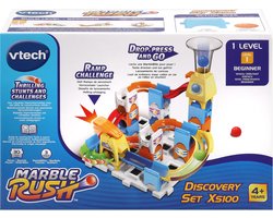 VTech Marble Rush Discovery Set XS100 - Speelgoed Knikkerbaan - Educatief - 30 Onderdelen - Inclusief 3 Knikkers - Vanaf 4 Jaar
